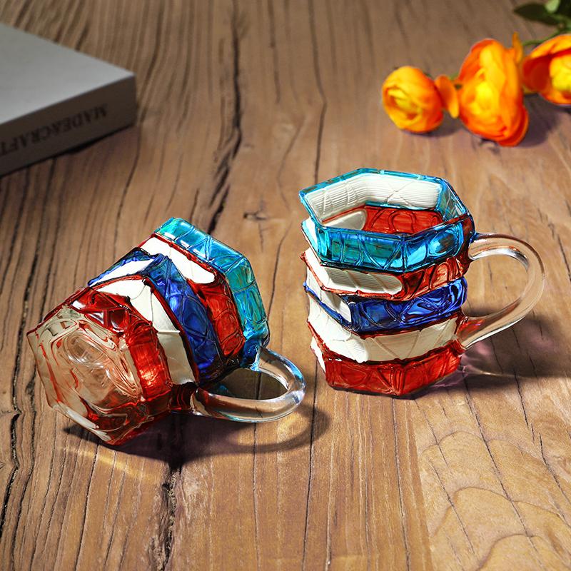 🎄🎁【Christmas Gift 】 A Library in Cup📚 Ceramic Innovative 3D Painting Book Mug Unique Stacked Coffee Cup