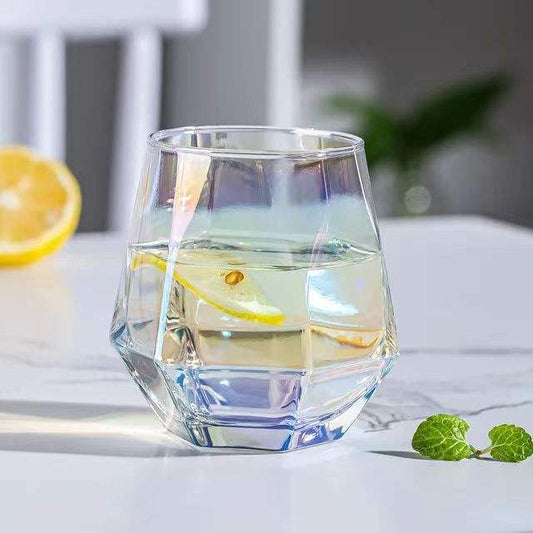 Hot Sale Diamond Cup Hexagonal Whisky Hexagon Water Glass Container