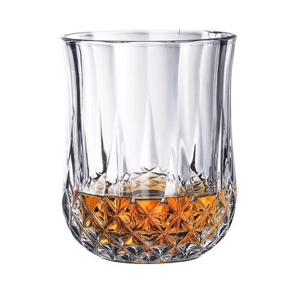 Premium Diamond Bottom Glass Whiskey Cup – 200ml / 240ml Crystal Clear Drinking Glass for Whiskey, Cocktails & Beverages